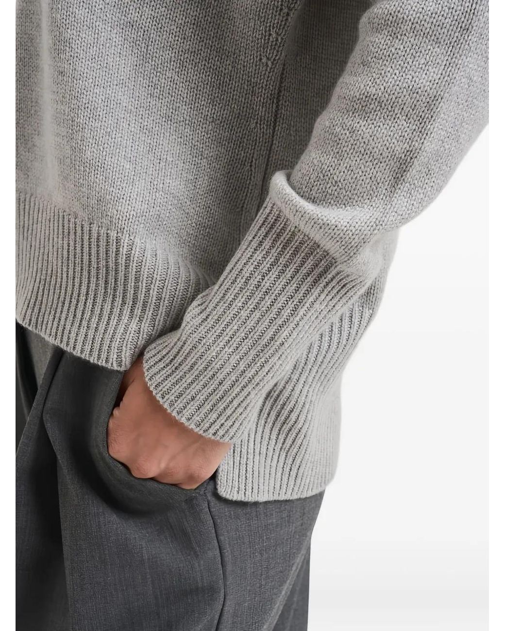 Lisa Yang Gray Long-Sleeve Sweater