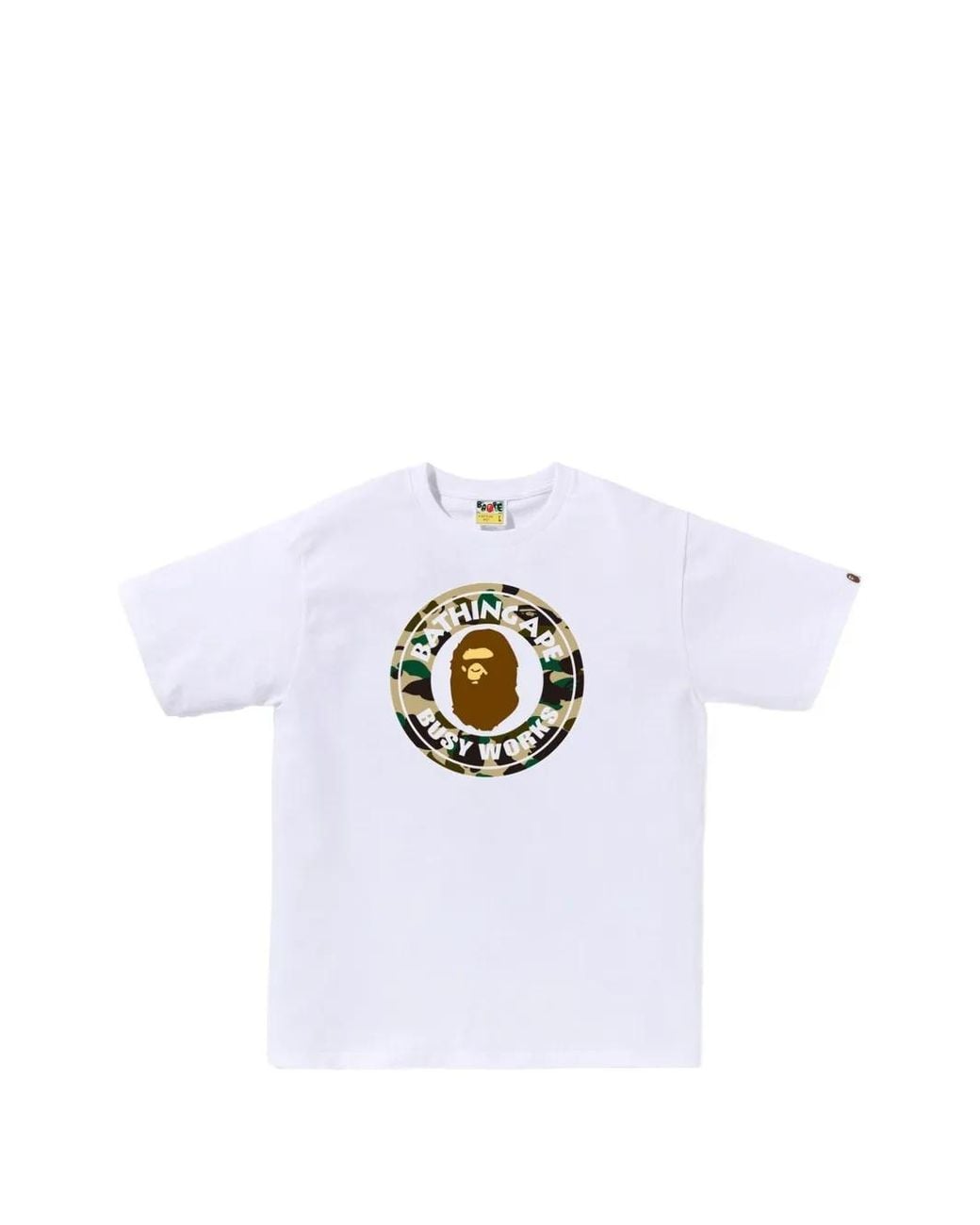 A Bathing Ape White Busy Works Graphic-Print T-Shirt for men