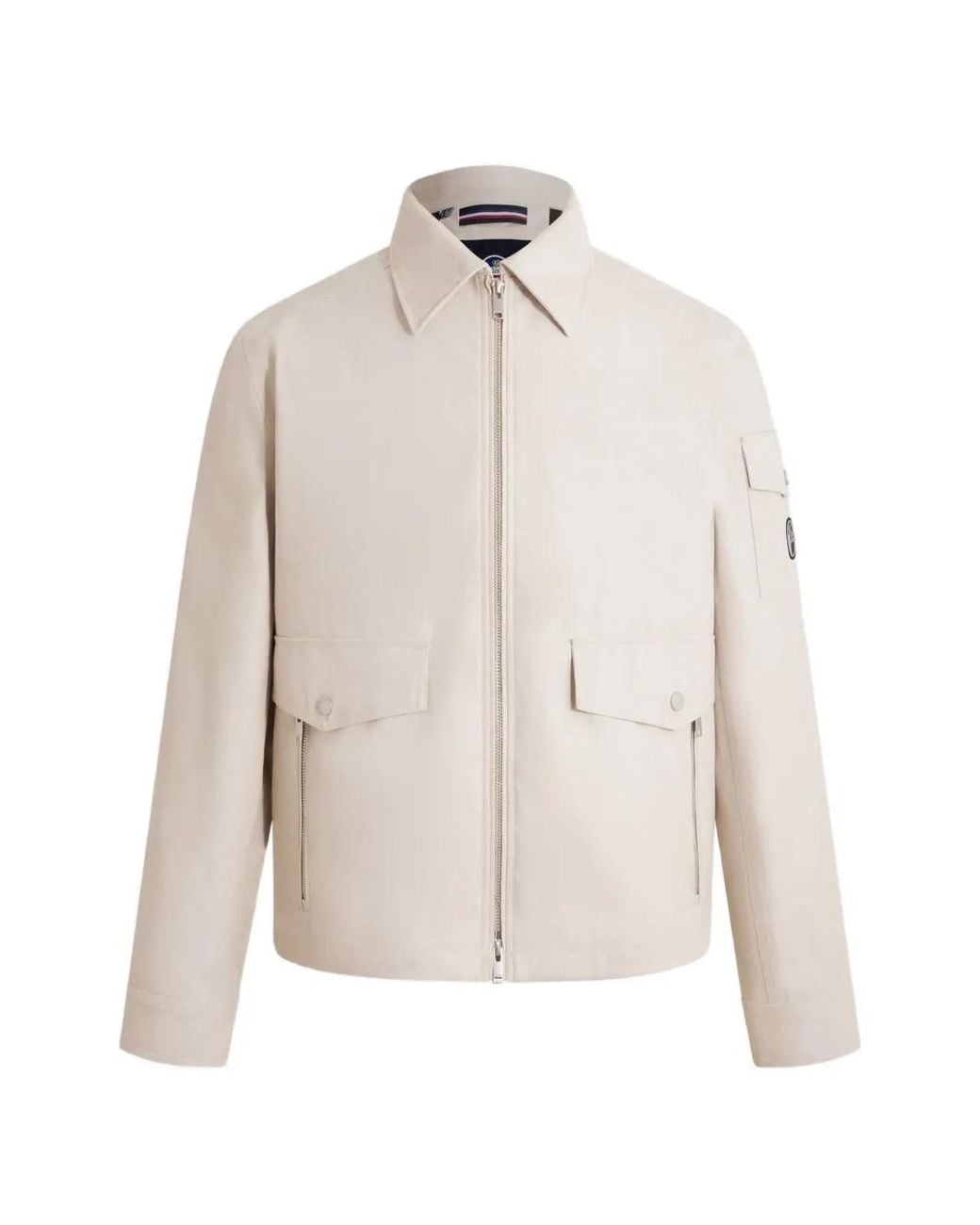 Fusalp White Veste Bomber Fralis Chambray À Poches Plaquées for men