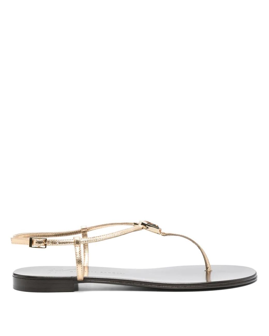 Giuseppe Zanotti White Cameliee Flat Sandals