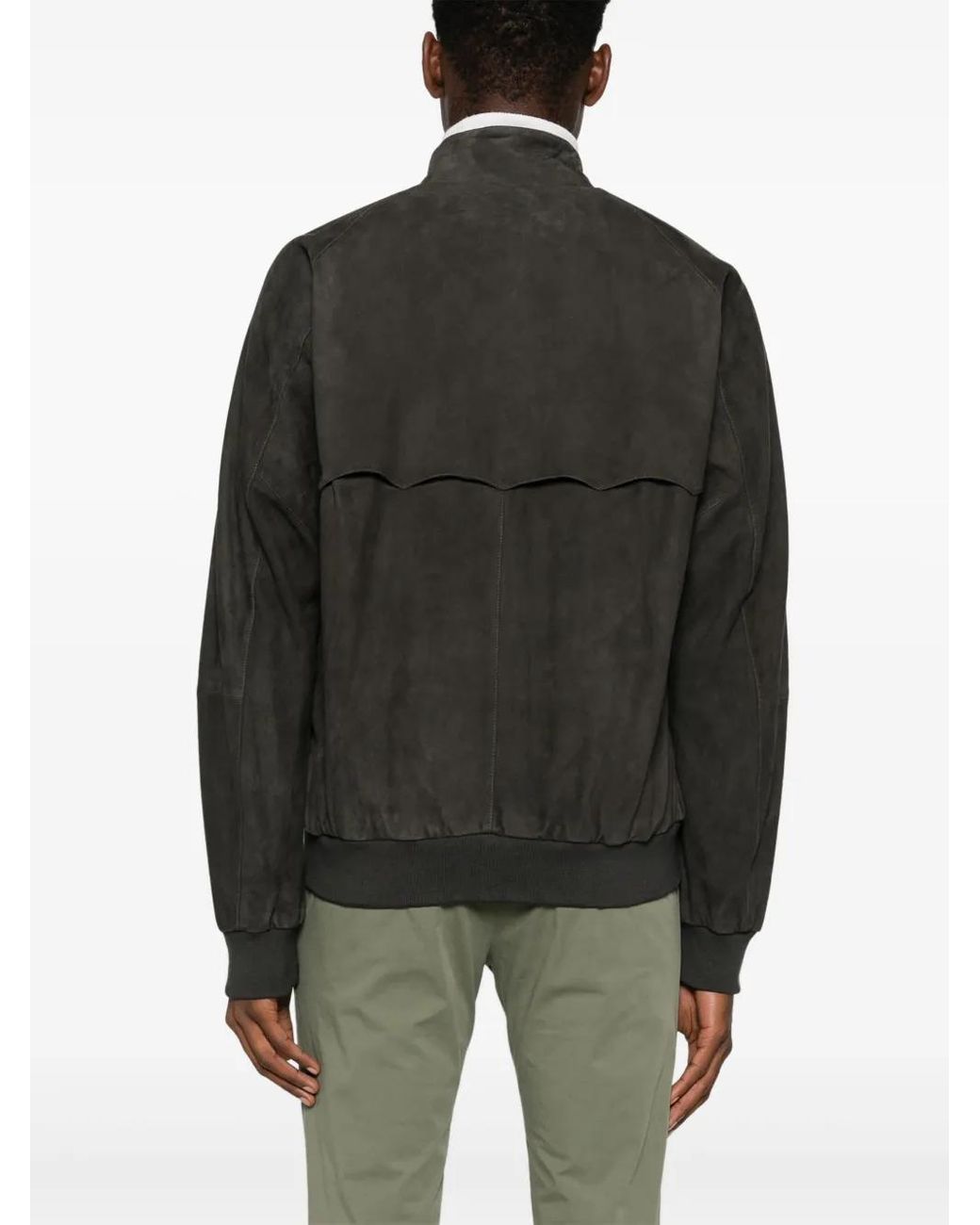 Baracuta G9 Harrington-Jacke Aus Wildleder in Gray für Herren
