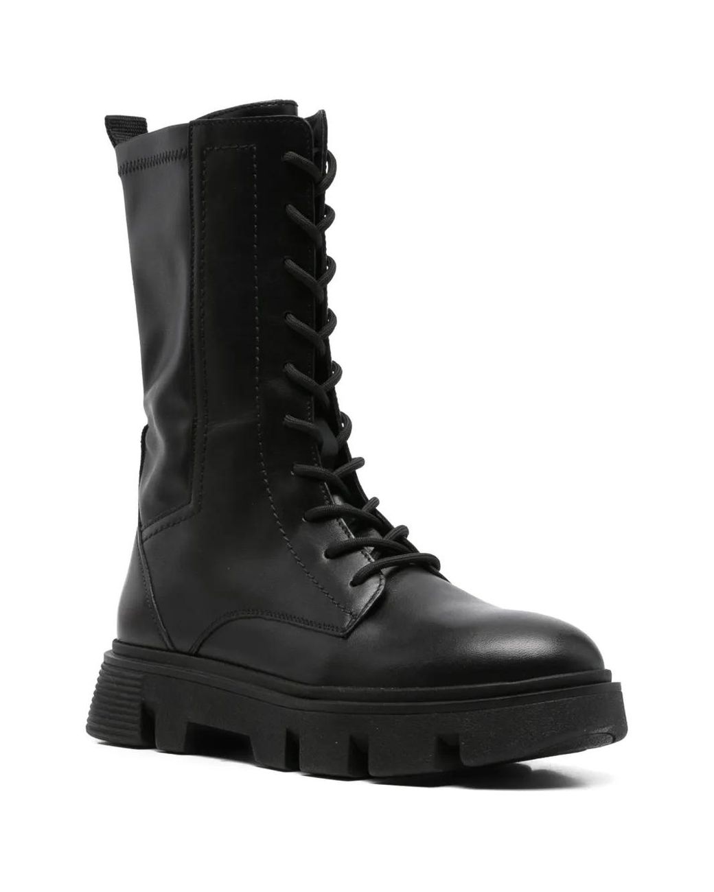 Geox Black 40Mm Vilde Combat Boots