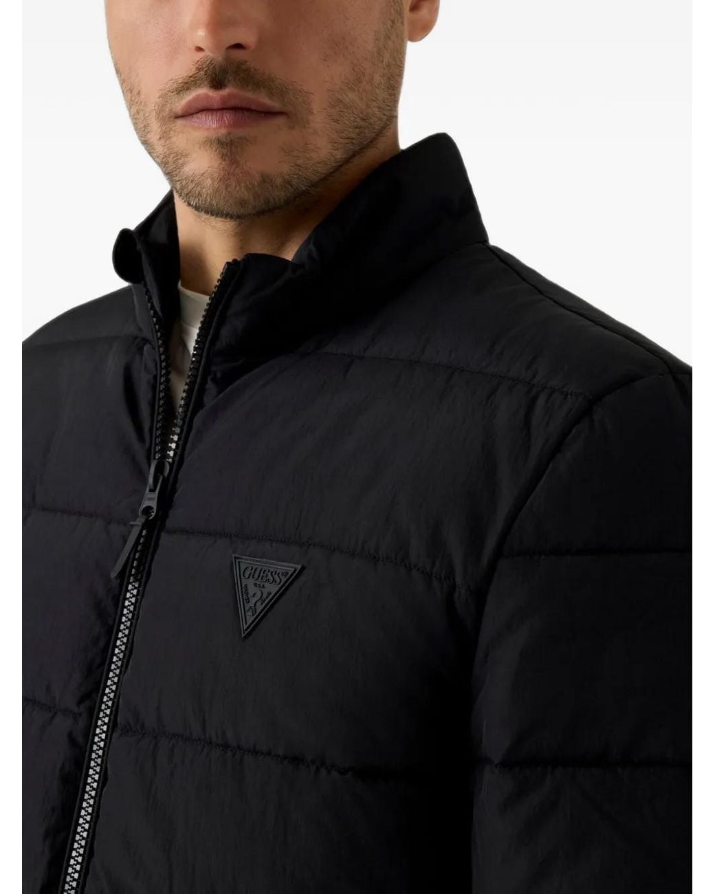 Guess Blue Quilted Jacket for men