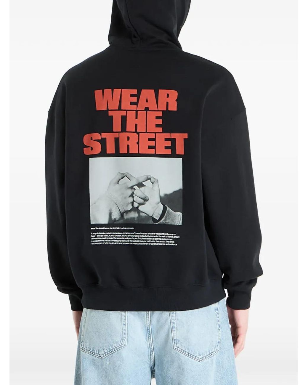 Prosto. Black Wear The Street Logo-Print Drawstring Hoodie for men