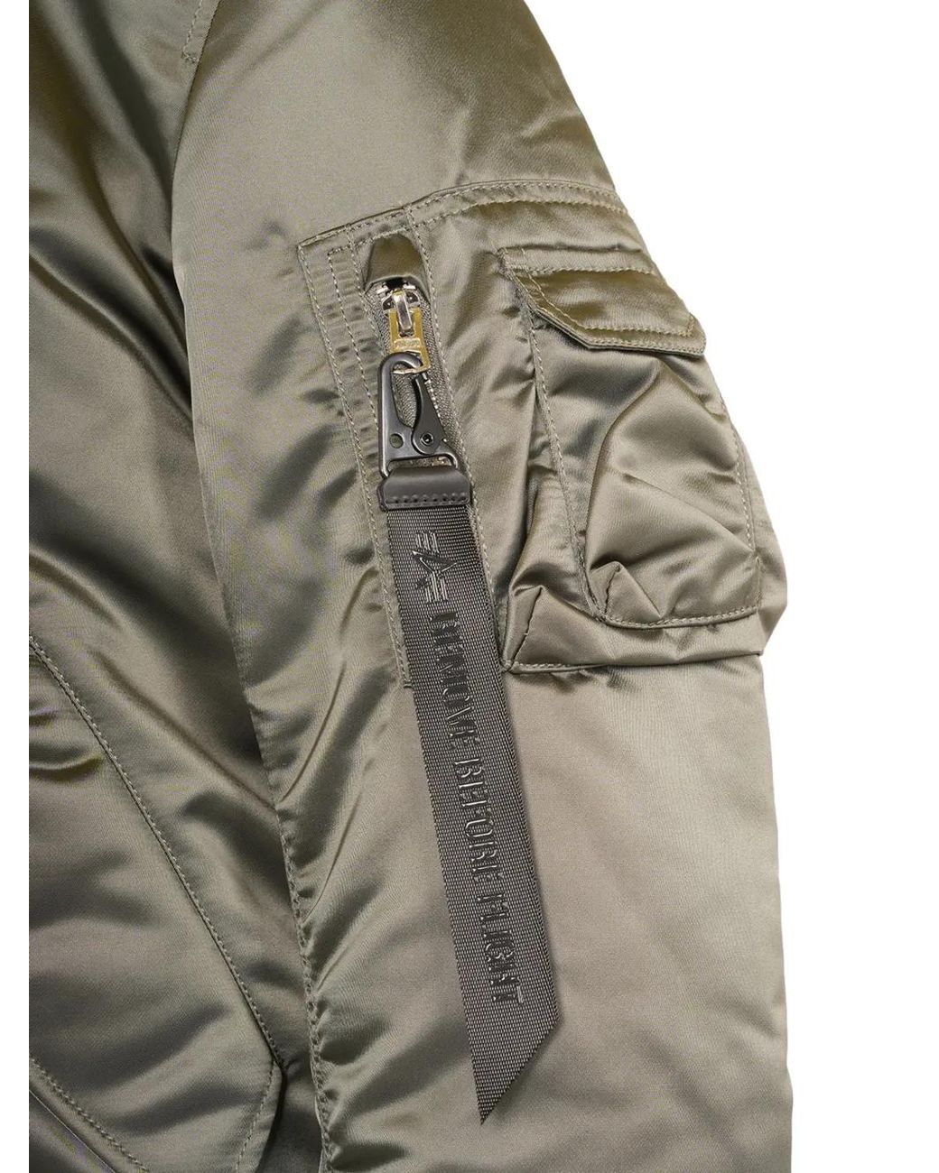 Alpha Industries Green Zip-Up Bomber Jacket