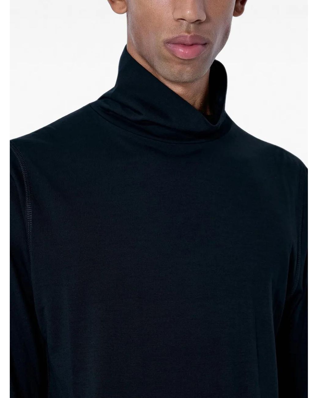 Rier Glattstrick-Rollkragenpullover in Blue für Herren