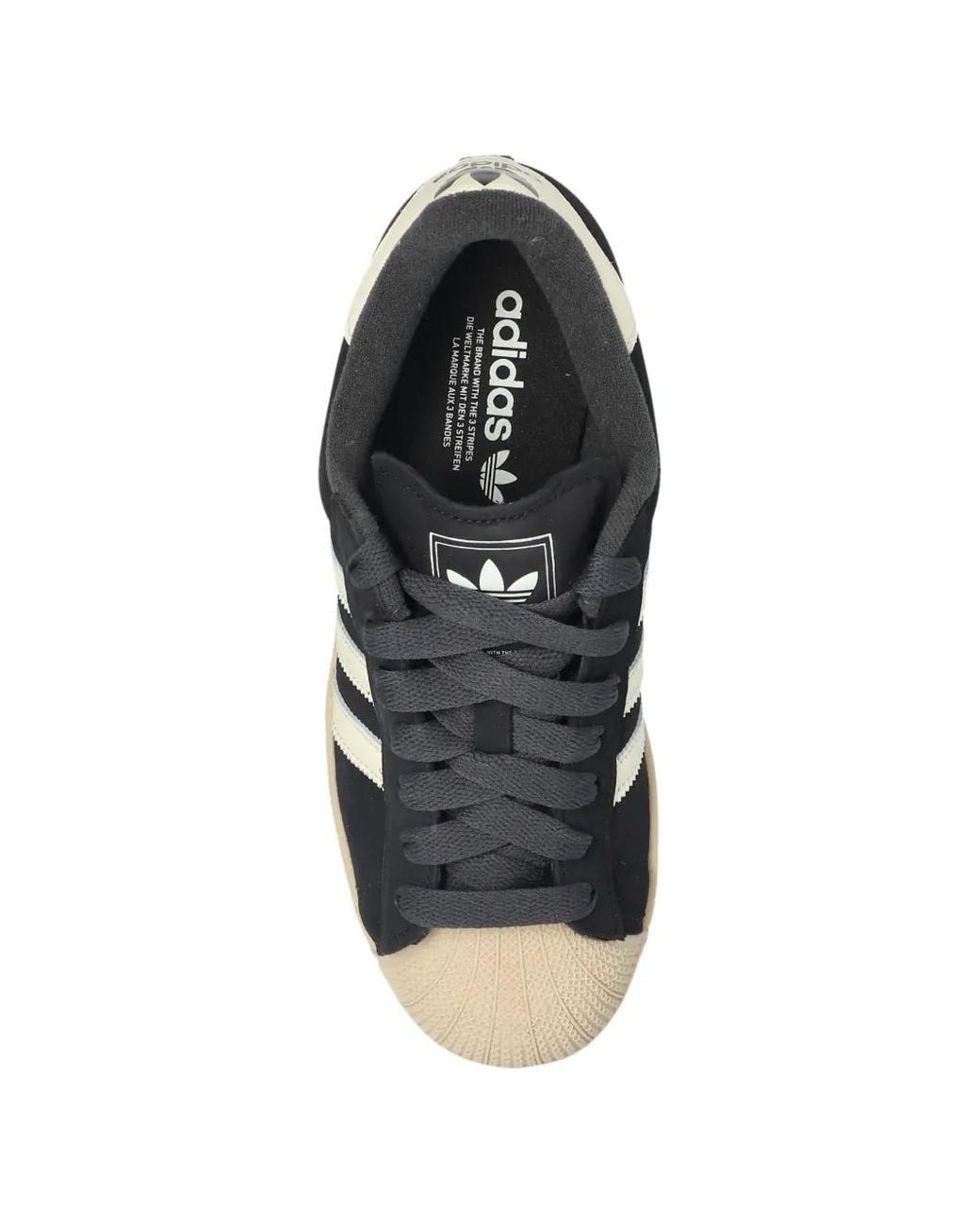 Adidas Black Superstar Ii Striped Sneakers