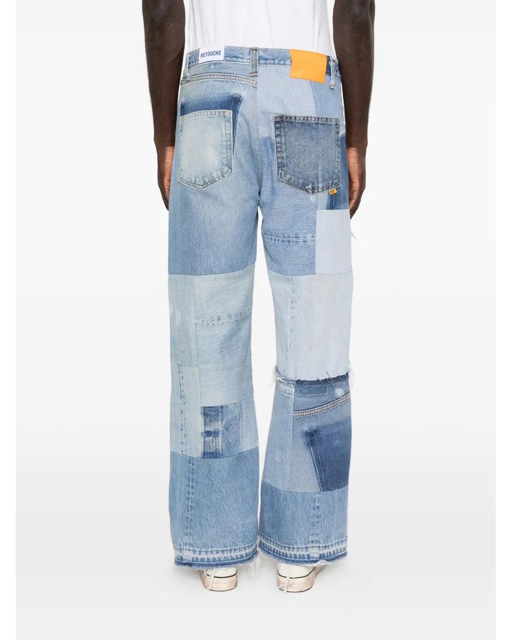 GALLERY DEPT. Blue Frayed-Hem Jeans