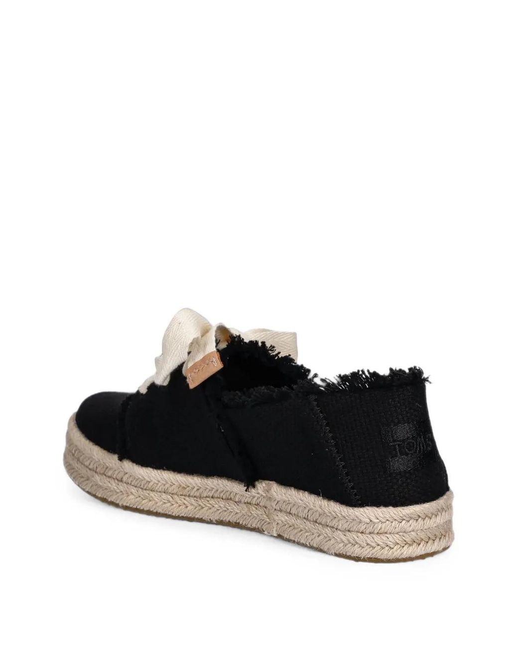 TOMS Black Carolina Frayed Espadrille Sneakers