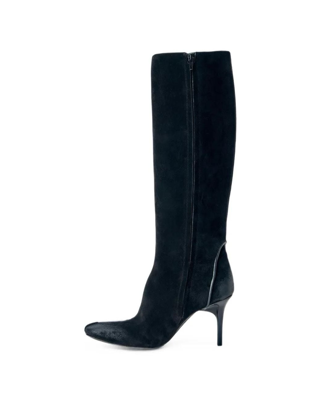 CAPASA MILANO Black Pointed-Toe Suede Boots
