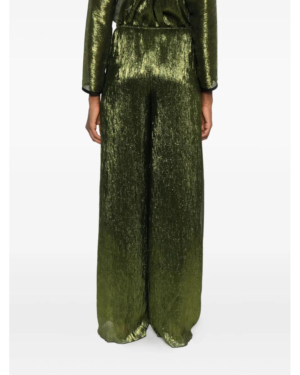 Forte_forte Green Textured Trousers