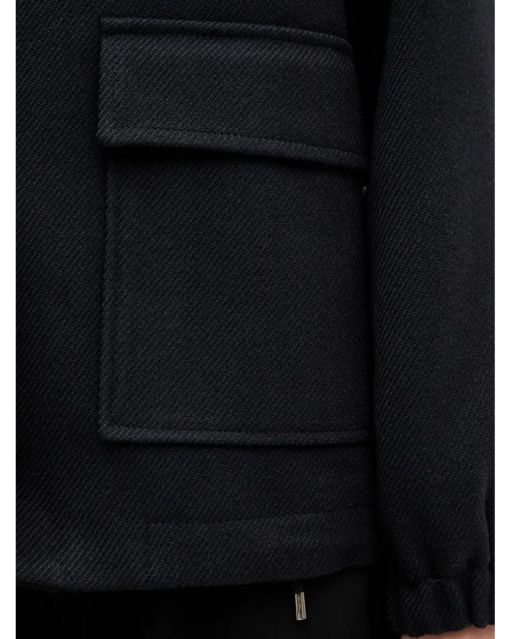 Chaqueta Con Bolsillos Con Solapa Sandro Ferrone de color Black