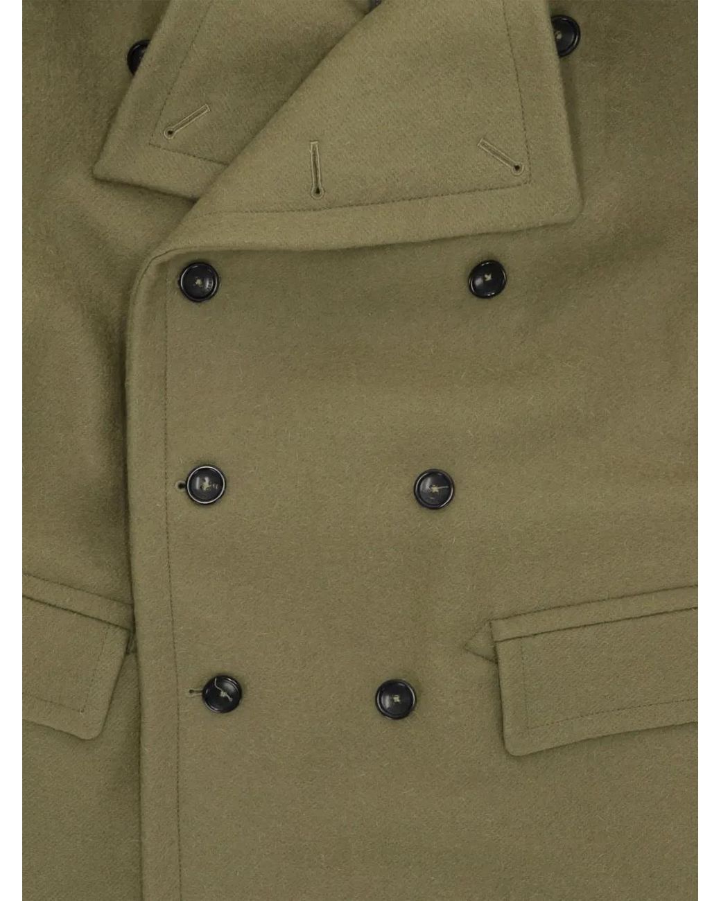Fortela Green Winston Double-Breasted Coat for men