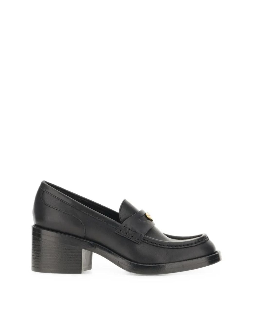 Chloé Black Loafer Mit Blockabsatz