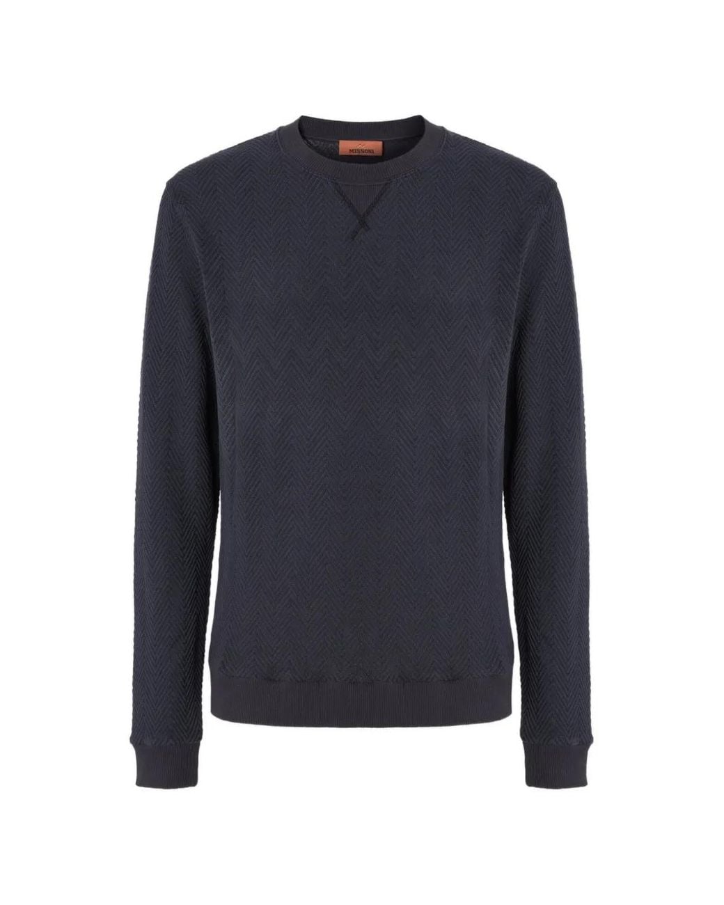Missoni Blue Crew-Neck Sweatshirt for men