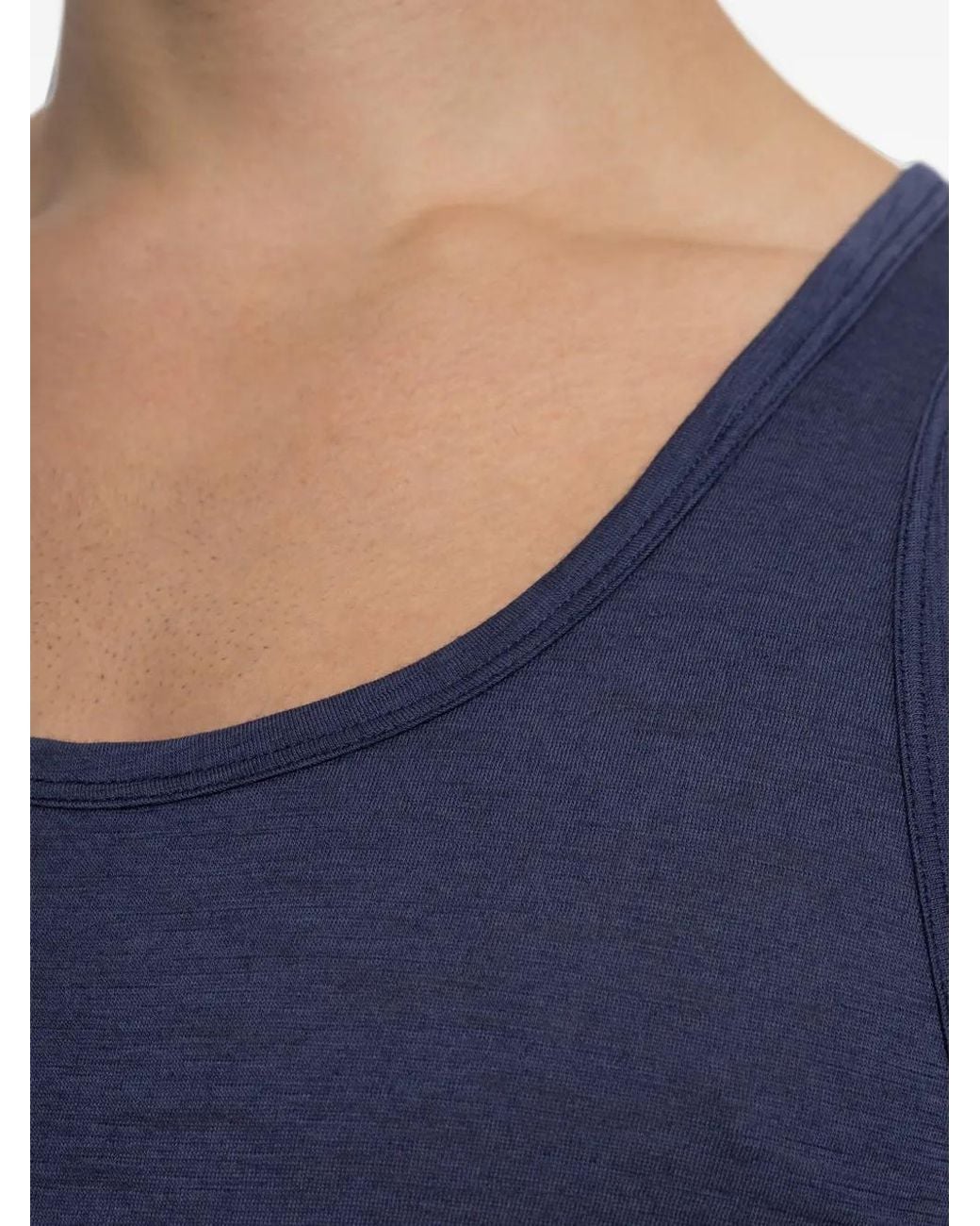 DSquared² Blue Scoop-Neck Wool Tank Top for men