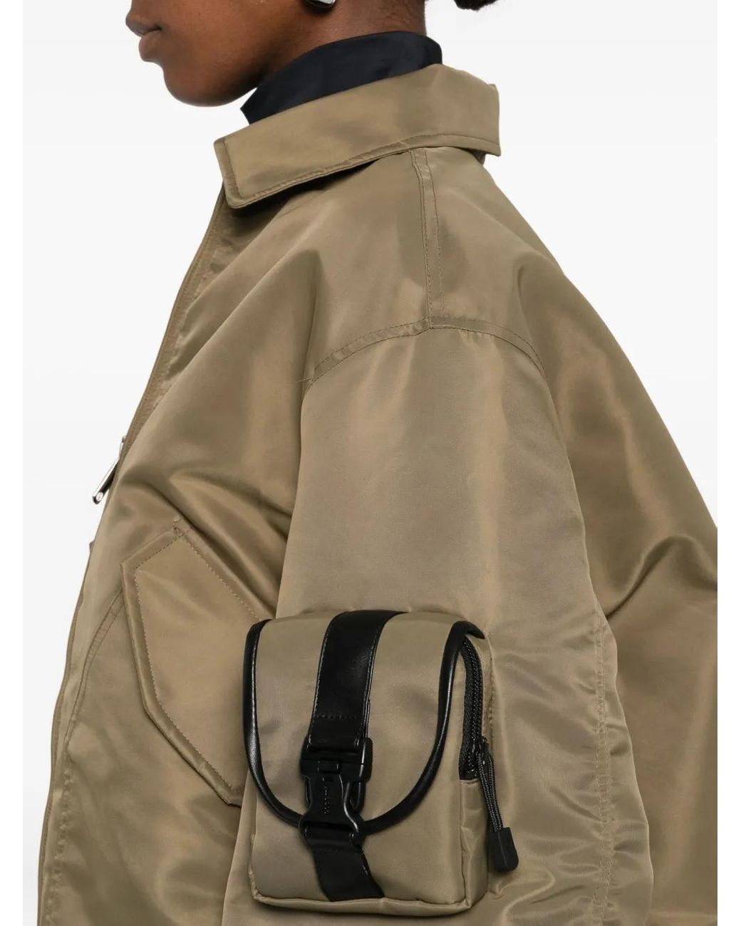 Coperni Green Pocket-Detail Bomber Jacket