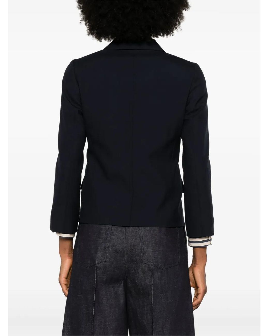 Marni Blue Elegant Mini Wool Jacket