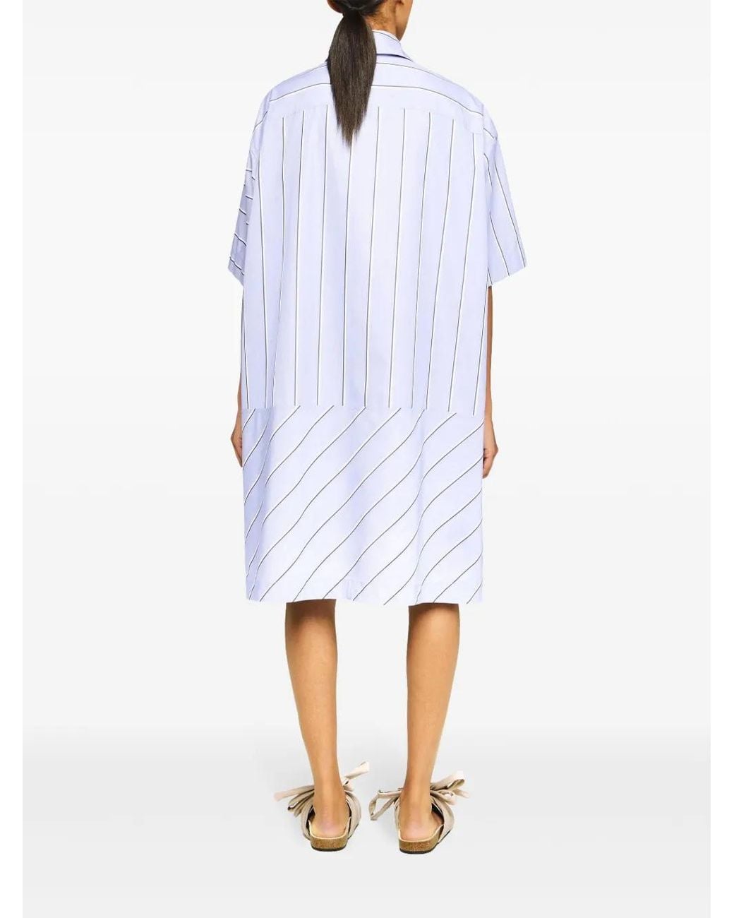 J.W. Anderson Blue High-Low Hem Shirt Dress