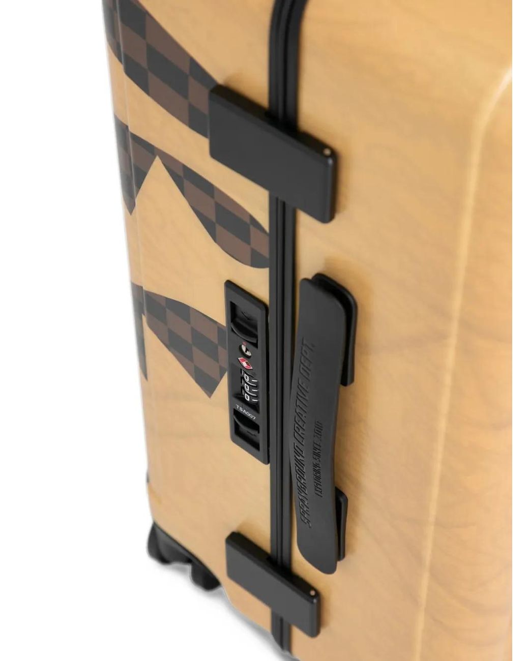 Sprayground Black Designer Drip Suitcase