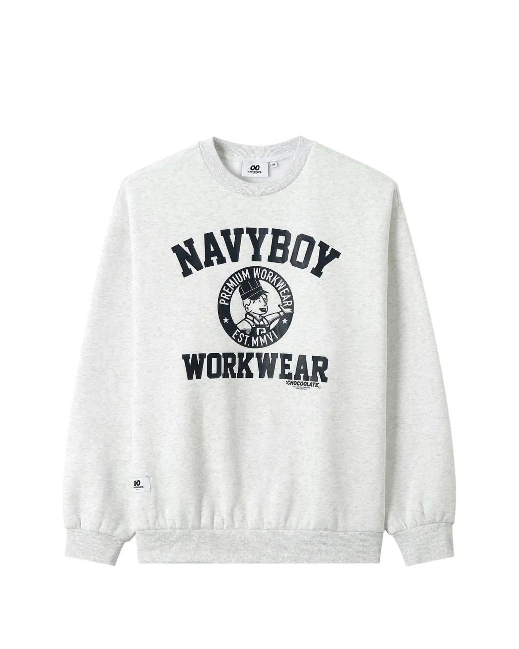 Chocoolate White Graphic-Print Sweatshirt for men