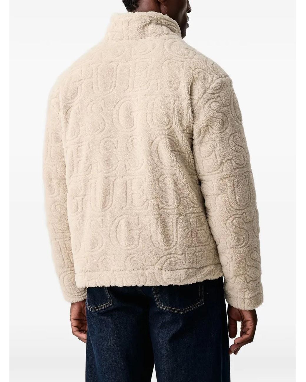 Guess Natural Logo-Debossed Jacket for men