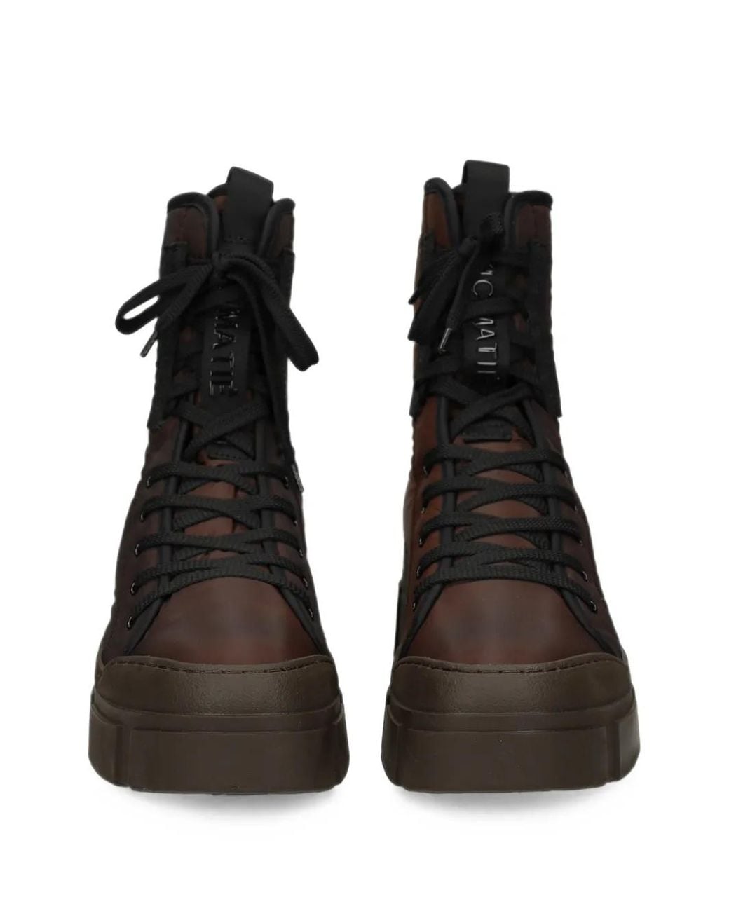 Vic Matié Brown Lace-Up Chunky-Sole Boots
