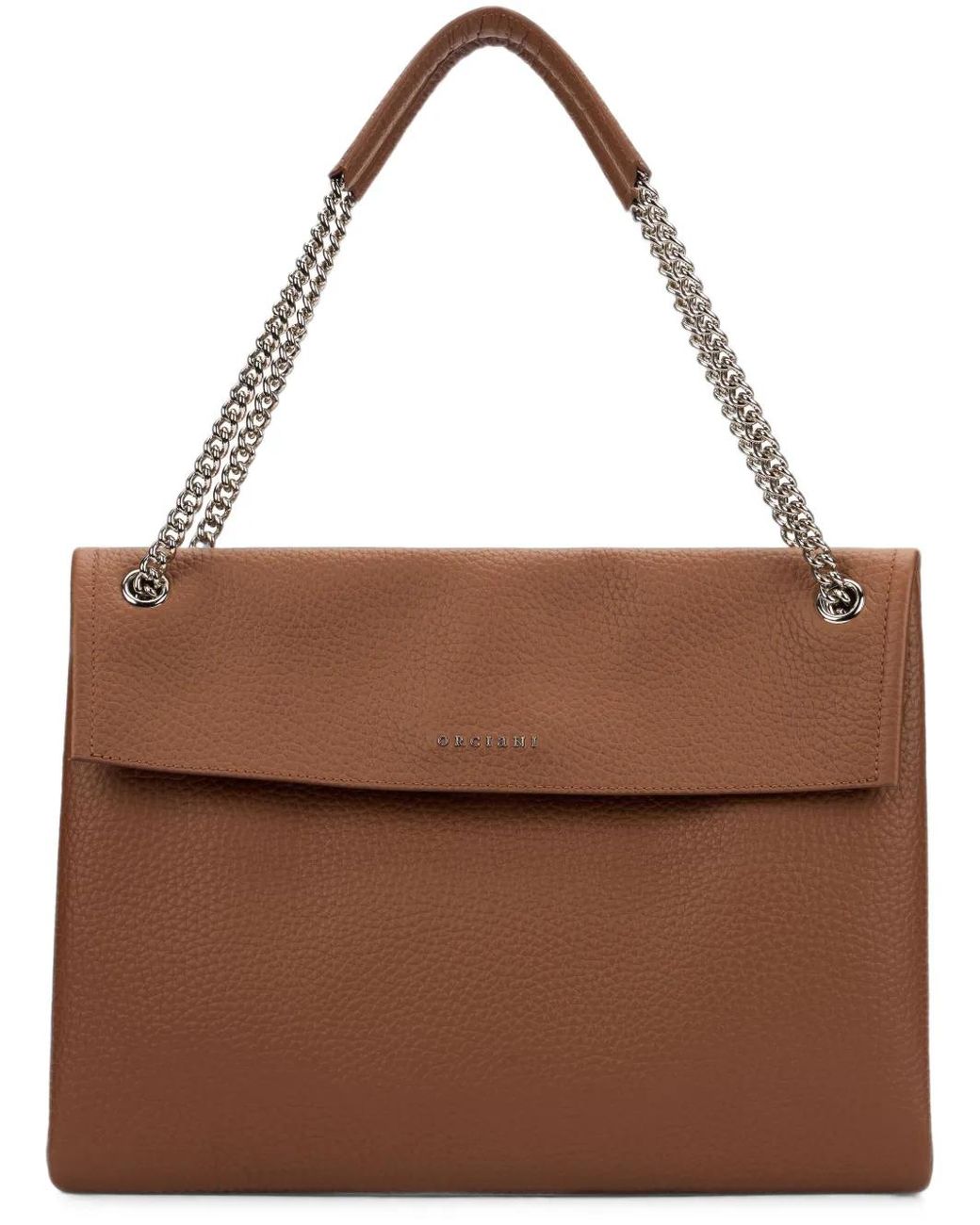 Orciani Brown Medium Venus Soft Shoulder Bag