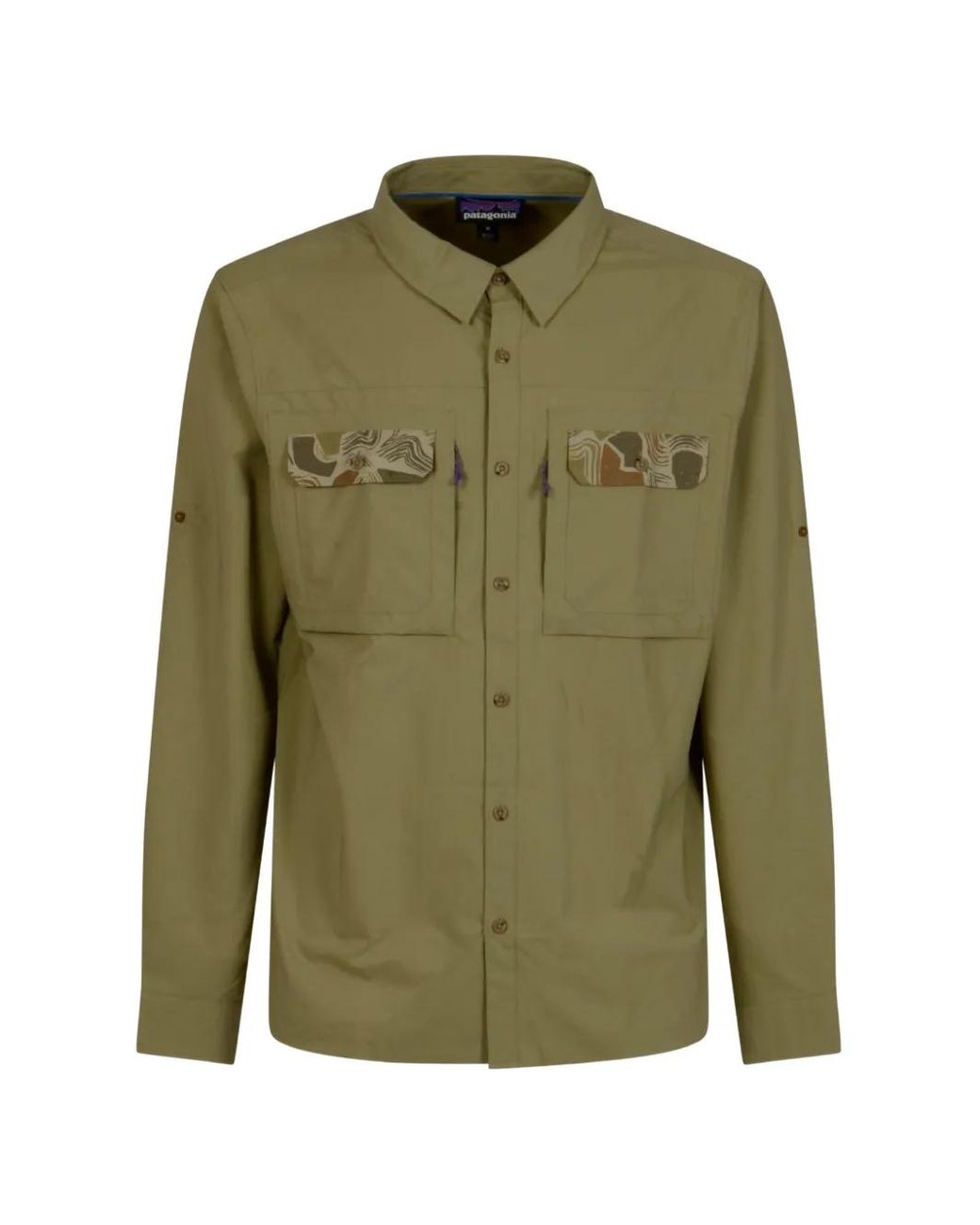 Patagonia Green Patterned-Flap Shirt for men