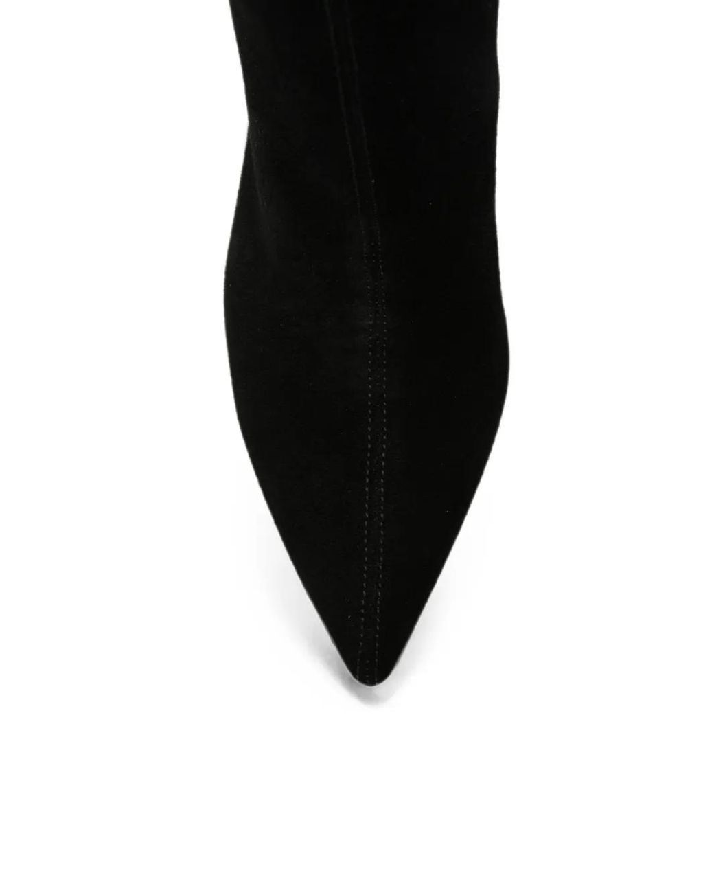 Maje Black Pointed-Toe Rear-Zip Ankle Boots