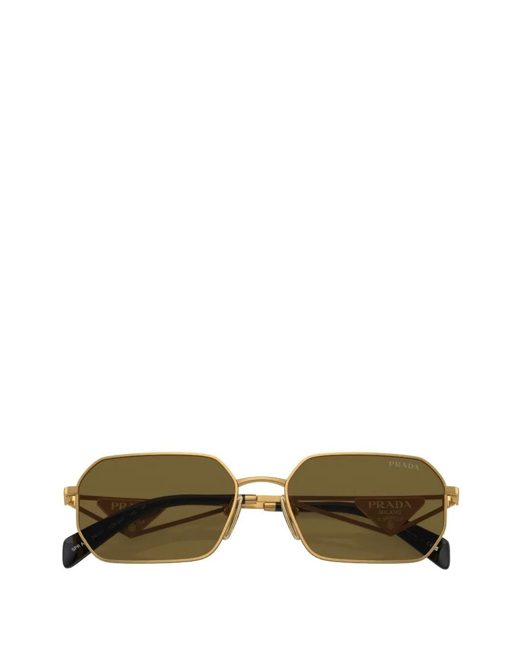 Prada Green Geometric-Frame Sunglasses