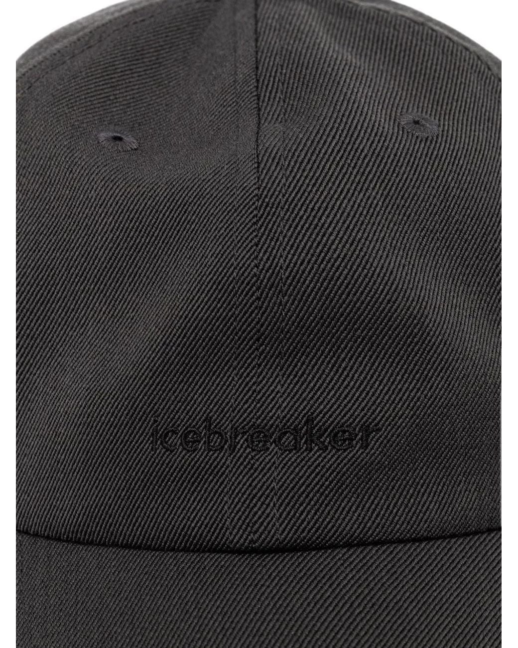 Icebreaker Black Logo-Embroidered Baseball Cap