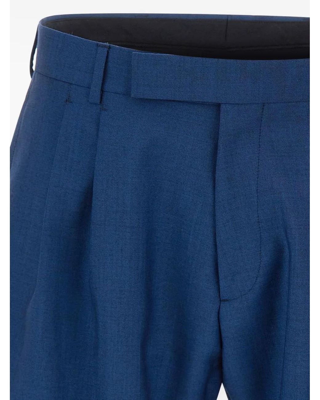 Paul Smith Blue Double-Pleated Tailored Shorts for men