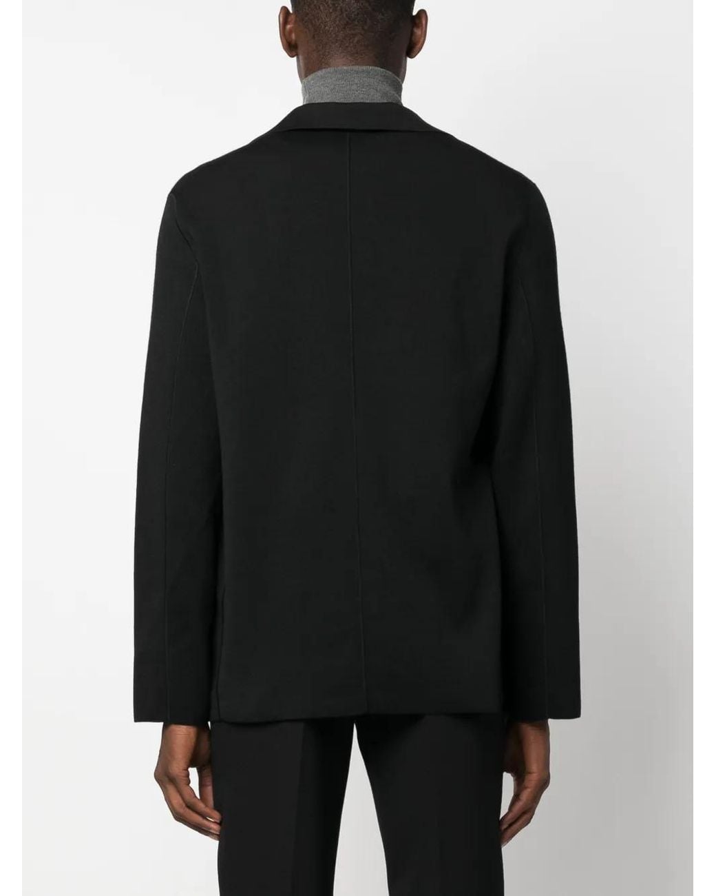Brioni Black Single-Breasted Jersey Blazer for men