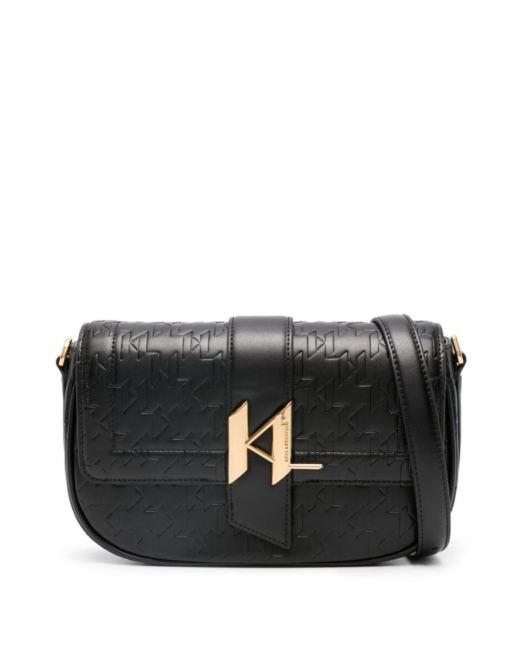 Karl Lagerfeld K/saddle Fauxleather Crossbody Bag in Black Lyst