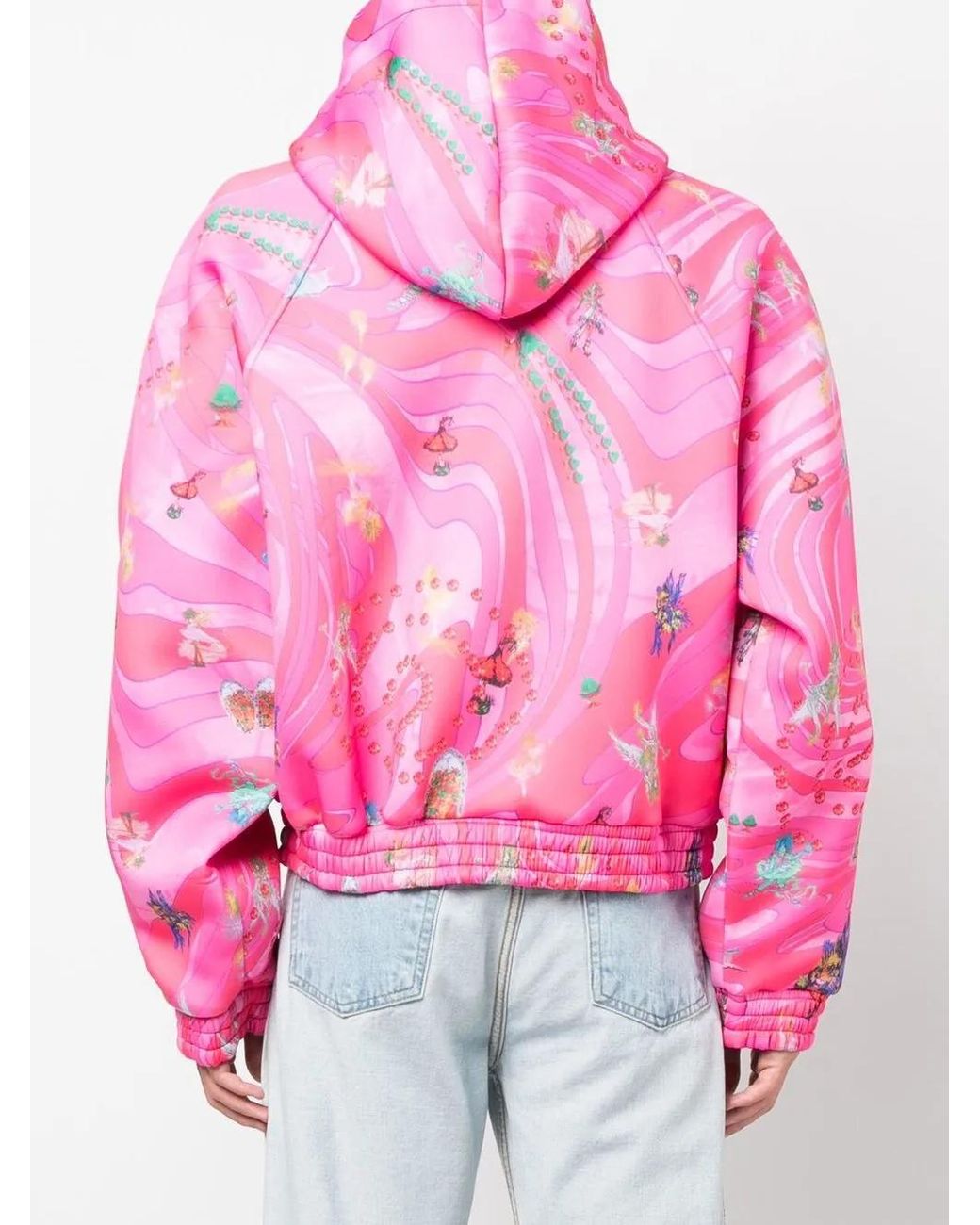 Liberal Youth Ministry Pink Graphic-Print Pullover Hoodie for men