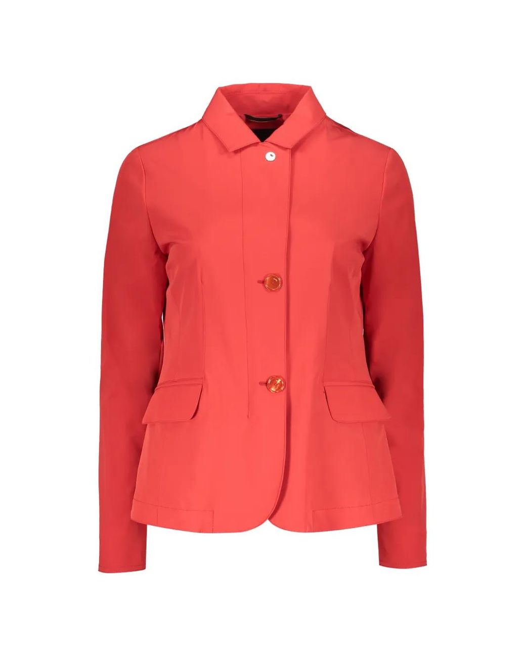 Moorer Red Logo-Button Flap-Pocket Blazer