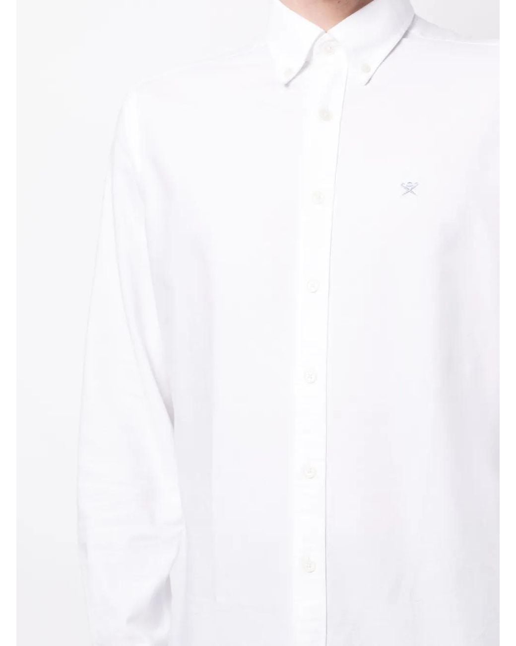 Hackett White Long-Sleeve Cotton Shirt for men