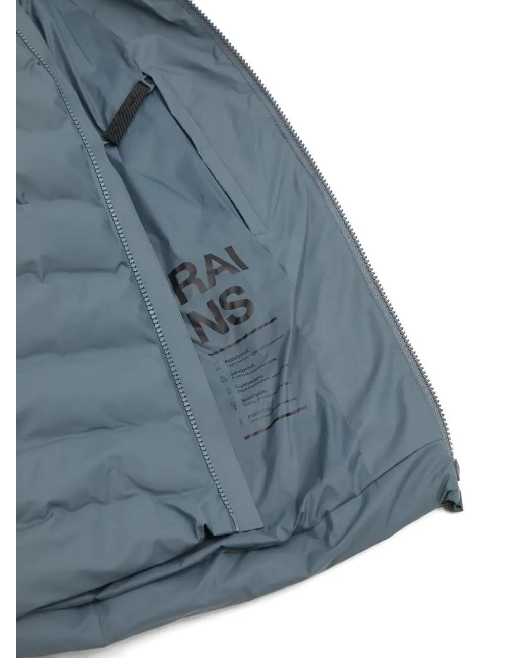 Rains Blue Lohja W3T2 Hooded Puffer Jacket