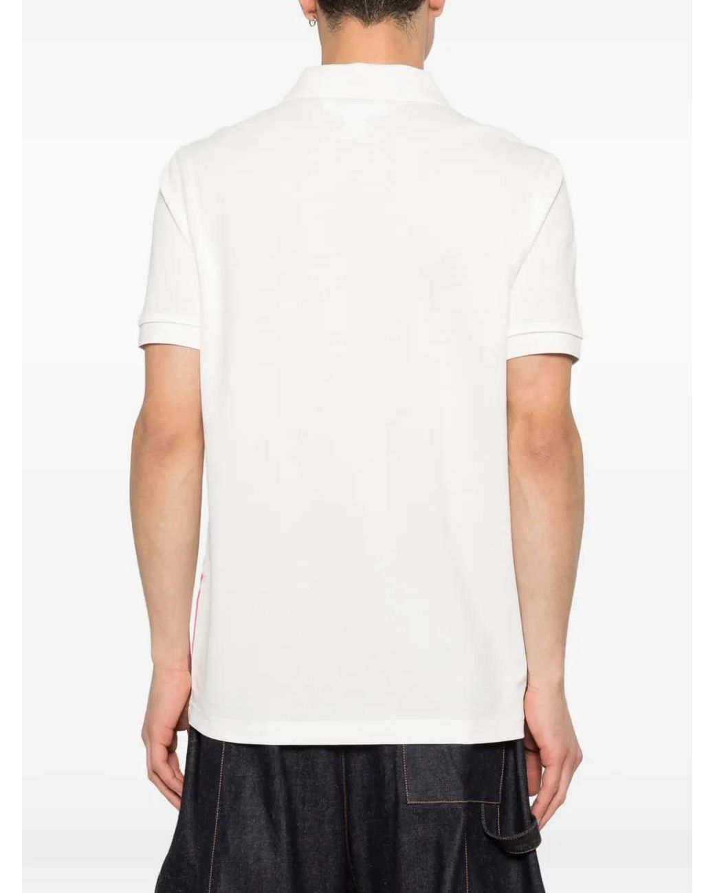 Comme des Garçons Pink X Fred Perry Patchwork Pique Polo Shirt for men