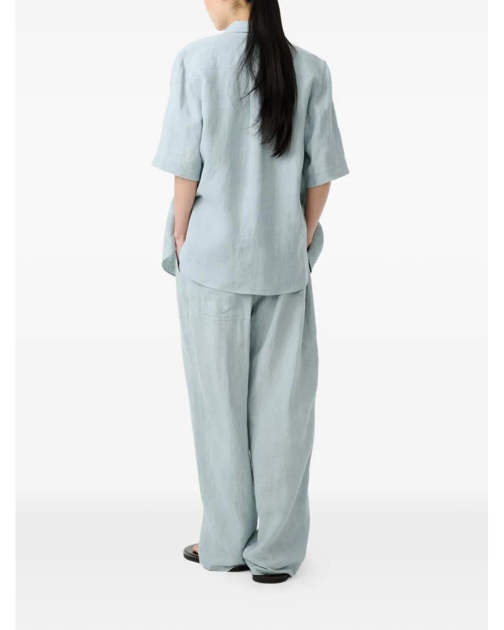 Studio Nicholson Estes パッチポケット シャツ Blue