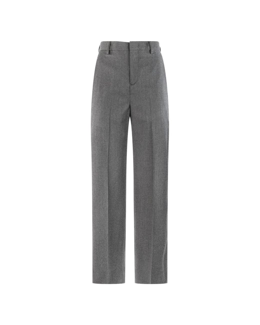 Briglia 1949 Gray Pressed-Crease Tailored Trousers