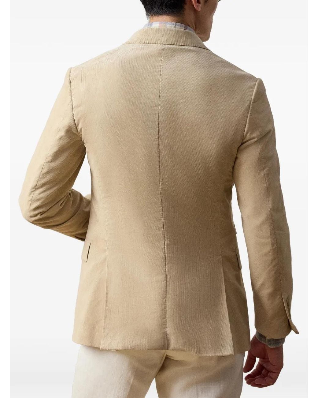 Ralph Lauren Natural Kent Corduroy Two-Button Suit Jacket for men