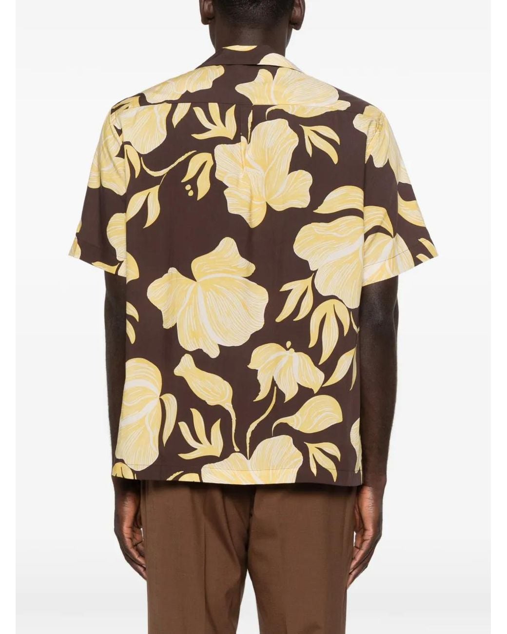 Altea Metallic Floral-Print Short-Sleeve Shirt for men