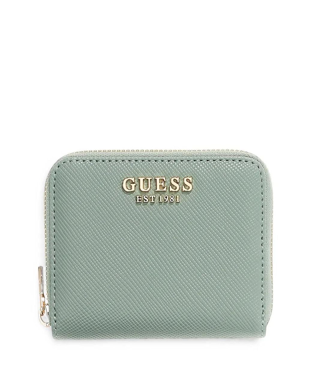 Guess Green Serenova Logo-Plaque Wallet