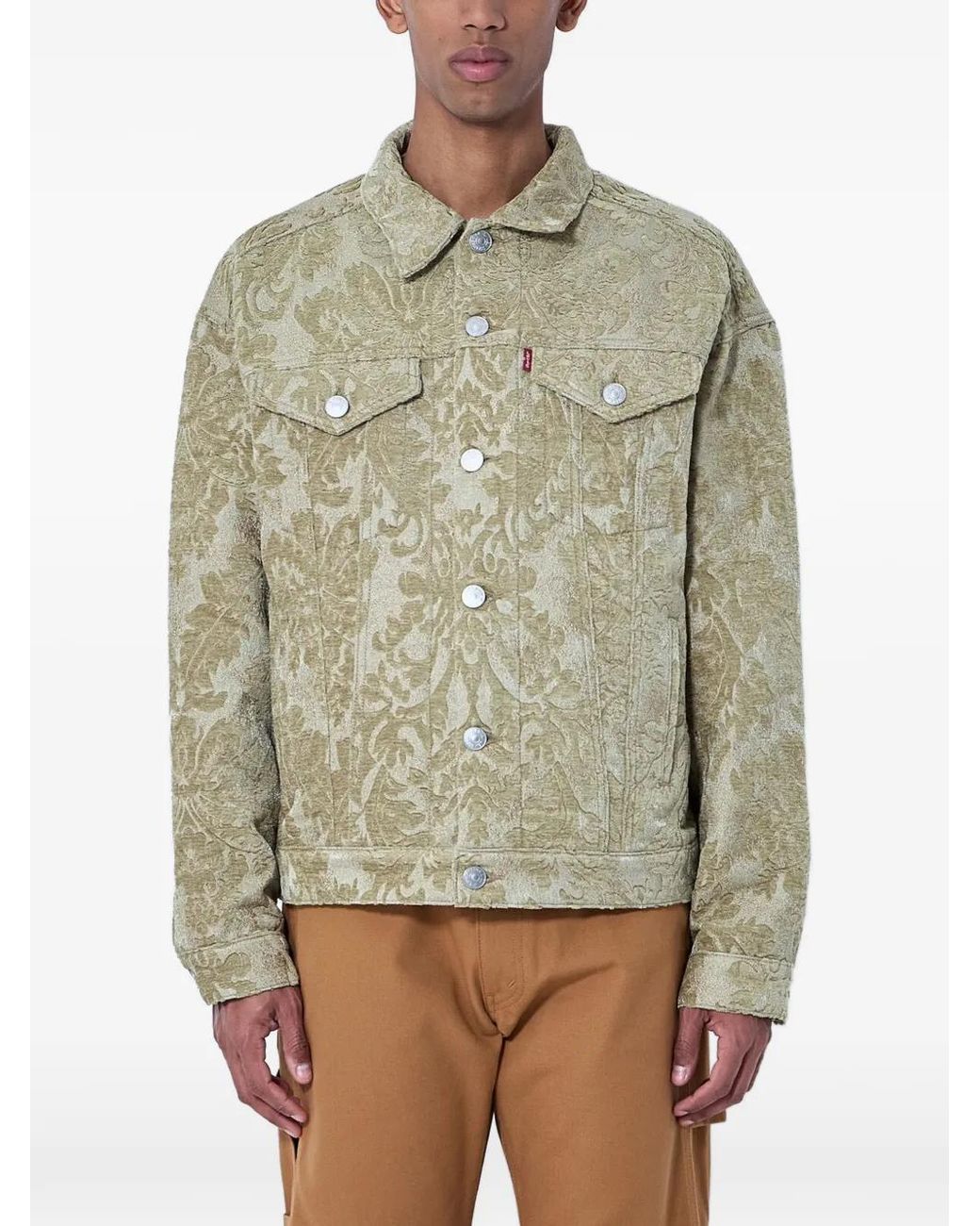 Junya Watanabe Gray X Levi's Floral-Pattern Denim Jacket for men