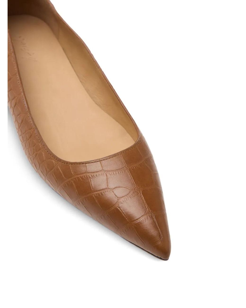 Marsèll Brown Spino Point-Toe Crocodile-Effect Pumps