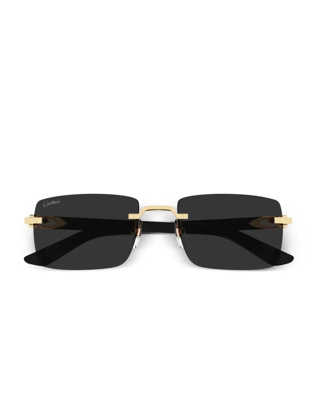 Cartier Black Round-Frame Sunglasses