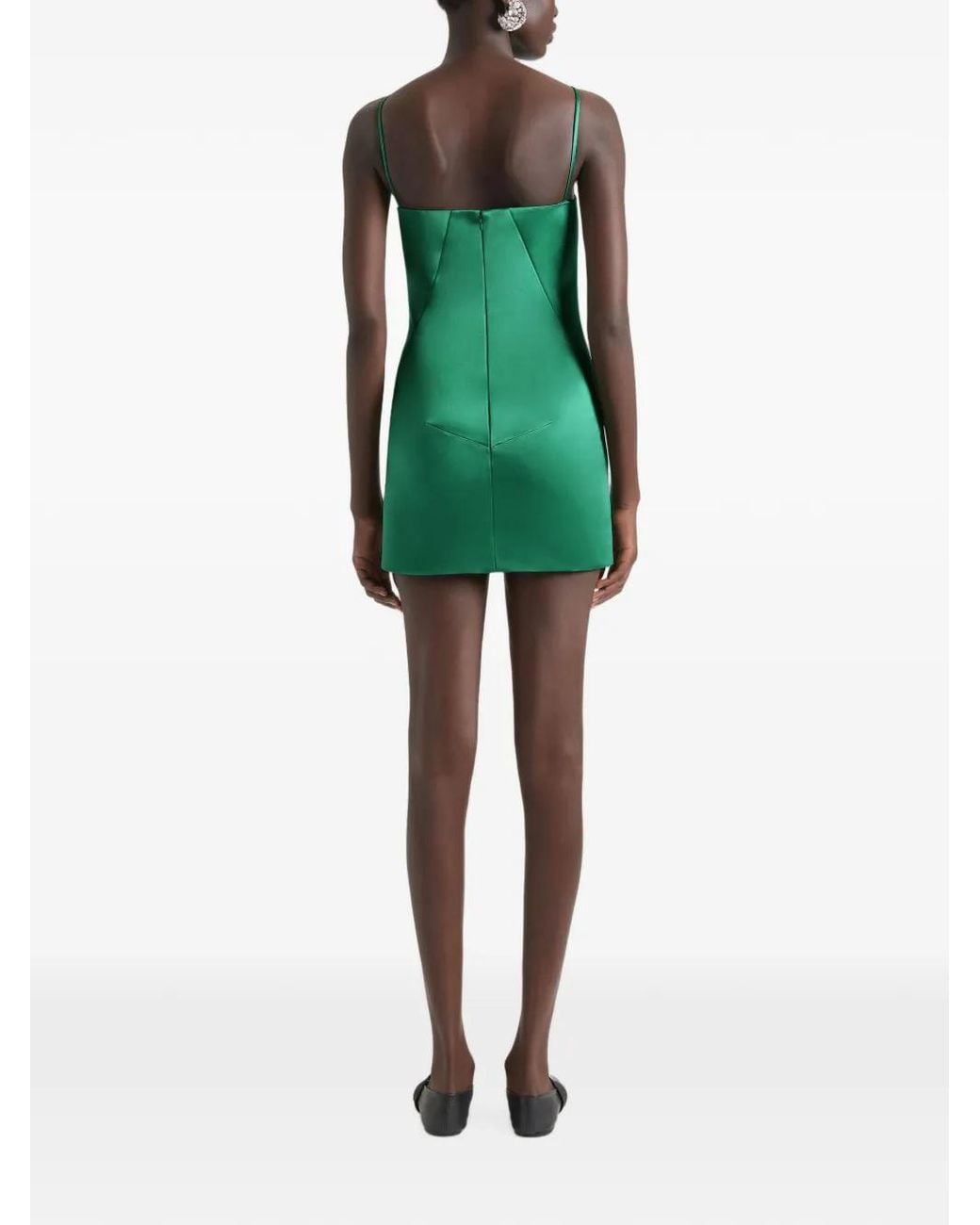 Givenchy Green Square-Neck Mini Dress