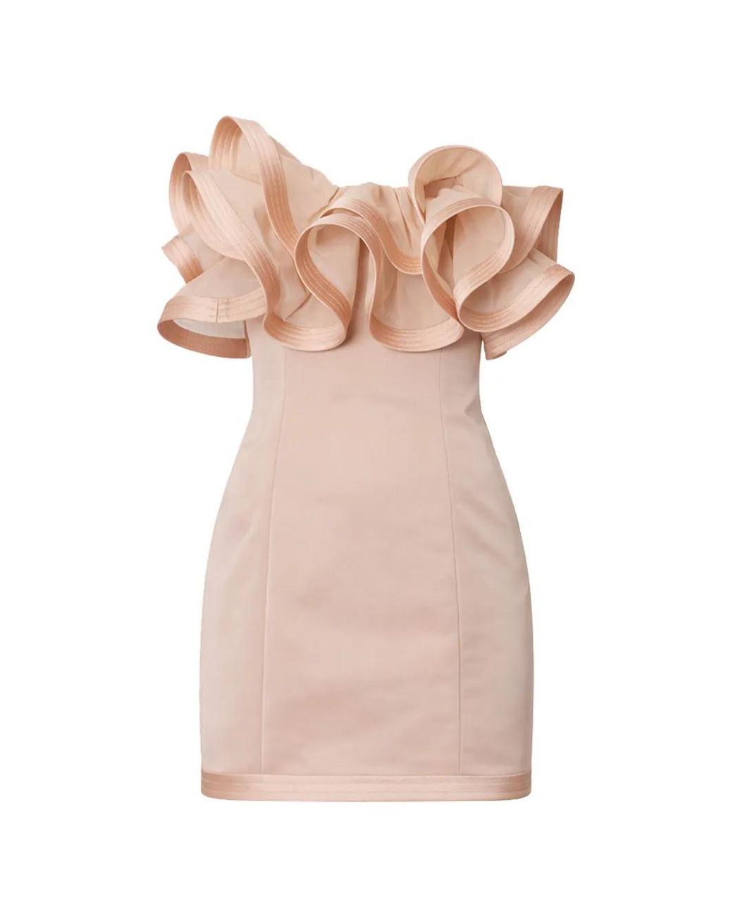 Elisabetta Franchi Pink Robe Courte À Volants